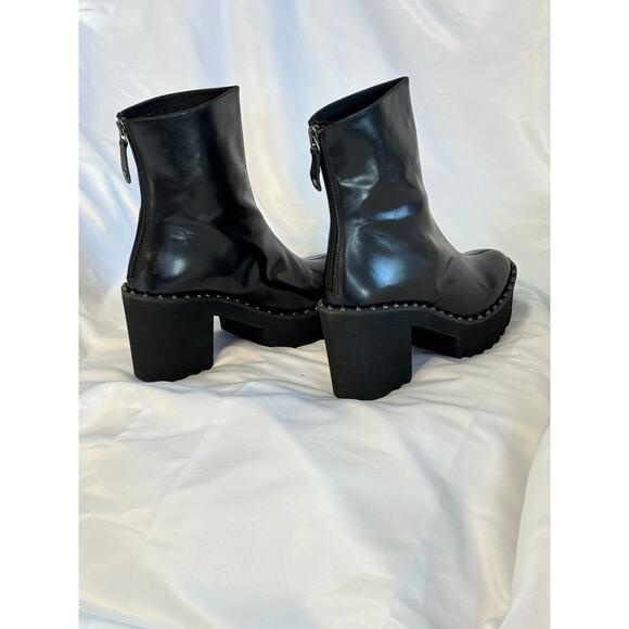 NWT Palomitas by Paloma Bascelo Black Boots / Booties (7) 37.5 
Pewter Studding - Picture 3 of 9